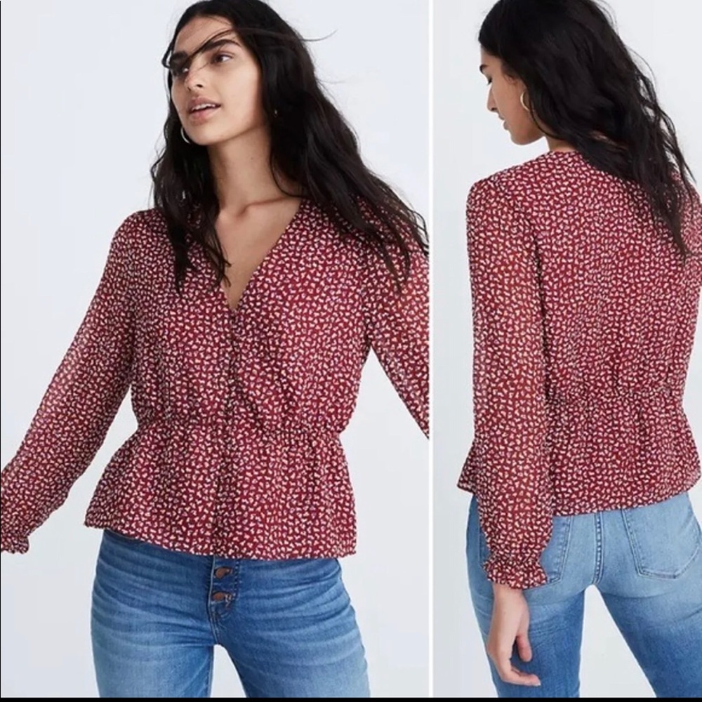 “SOLD “Madewell overture ditsy  top
